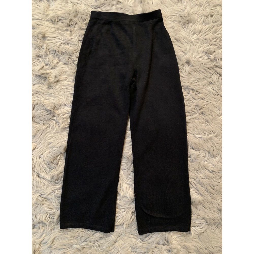St. John Black Santana Knit Pants Size 8 Inseam 28